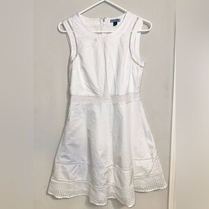 Cynthia Rowley Sleeveless White Eyelet Fit-and-Flare Dress